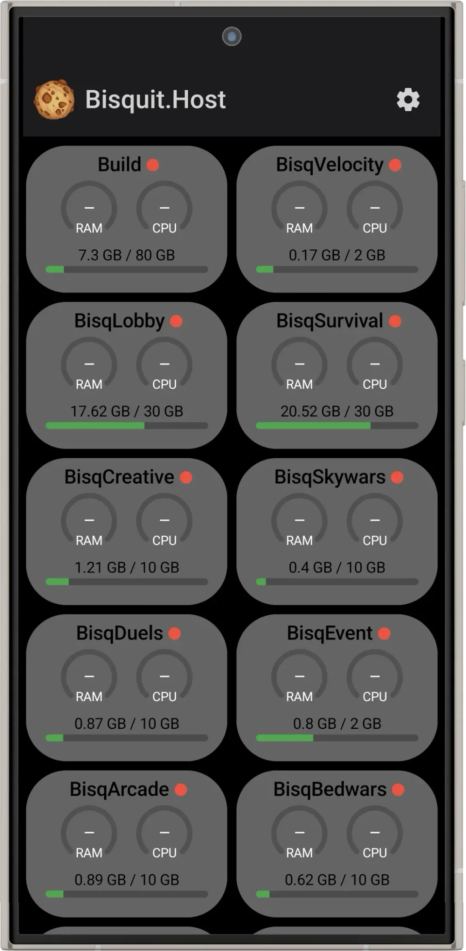 Bisquit.Host app on Android