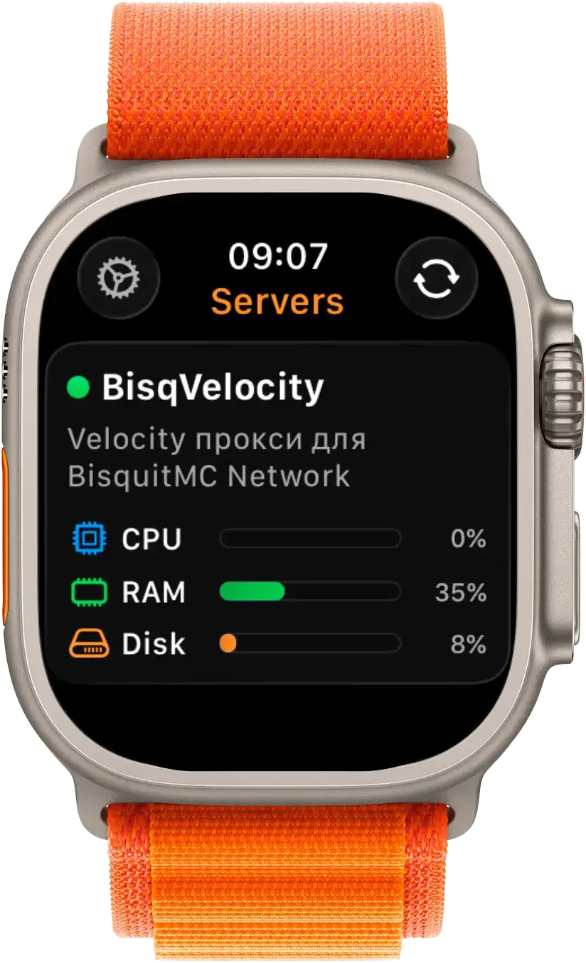 Bisquit.Host app on Apple Watch